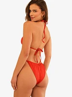 Dippin' Daisy's Palm Tie Back Triangle Swim Top Poppy