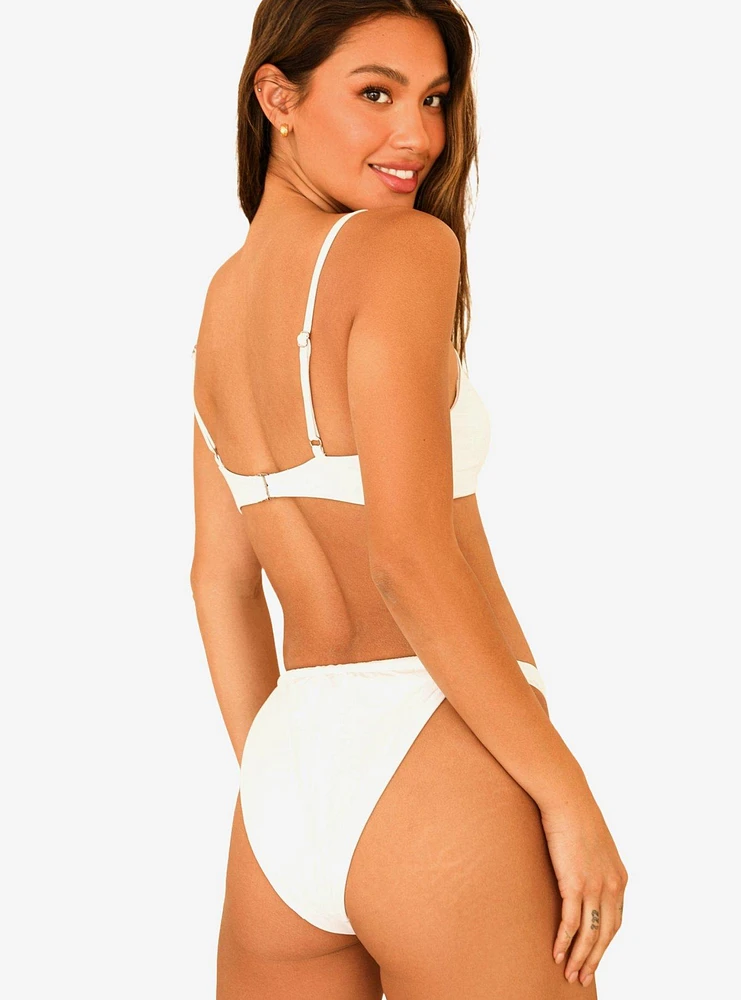 Dippin' Daisy's Zen Knotted Triangle Swim Top White