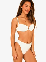 Dippin' Daisy's Seashore High Waist Cheeky Swim Bottom White