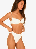 Dippin' Daisy's Seashore High Waist Cheeky Swim Bottom White