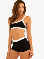 Dippin' Daisy's Farrah Elastic Waist Booty Short Black Rib