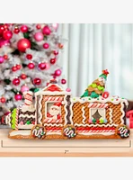 Gingerbread Train With Tree LED Table Piece