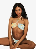 Dippin' Daisy's Amalfi String Tie Bandeau Swim Top Honey Suckle/Sunkissed