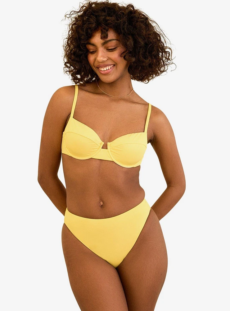 Dippin' Daisy's Seashore High Waist Cheeky Swim Bottom Sunshine