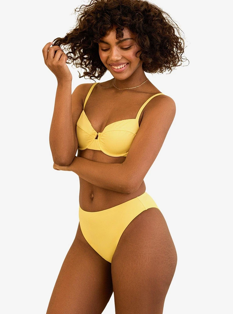 Dippin' Daisy's Seashore High Waist Cheeky Swim Bottom Sunshine