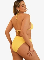 Dippin' Daisy's Palm Tie Back Triangle Swim Top Sunshine