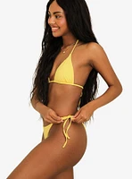 Dippin' Daisy's Palm Tie Back Triangle Swim Top Sunshine