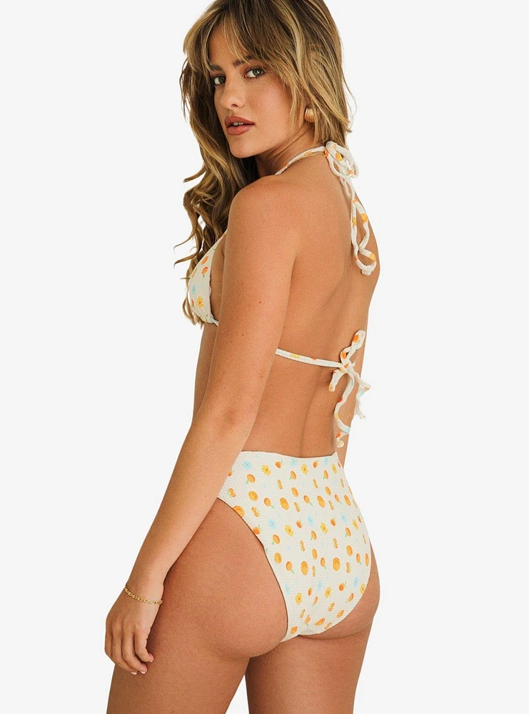 Dippin' Daisy's Palm Tie Back Triangle Swim Top Clementine