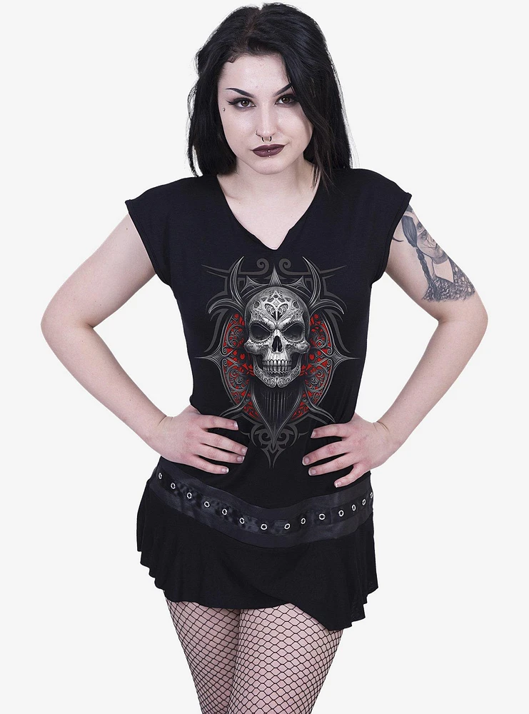 Spiral High Priestess Stud Waist Mini Dress