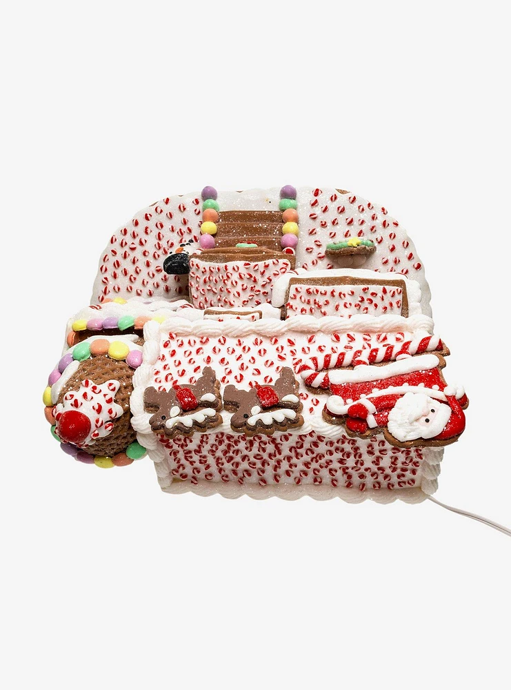 Gingerbread House With Santa Figure