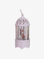 LED Swirl Cardinals in Water Bird Cage