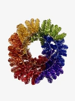 Un-Lit Foil Rainbow Wreath