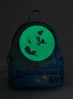 Loungefly Disney Peter Pan Flying Full Moon Glow-in-the-Dark Glitter Mini Backpack