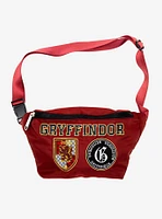 Harry Potter Gryffindor Patches Embroidered Burgundy Canvas Fanny Pack