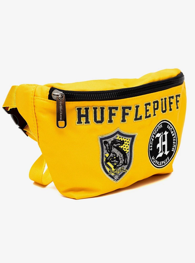 Harry Potter Hufflepuff Patches Embroidered Yellow Canvas Fanny Pack