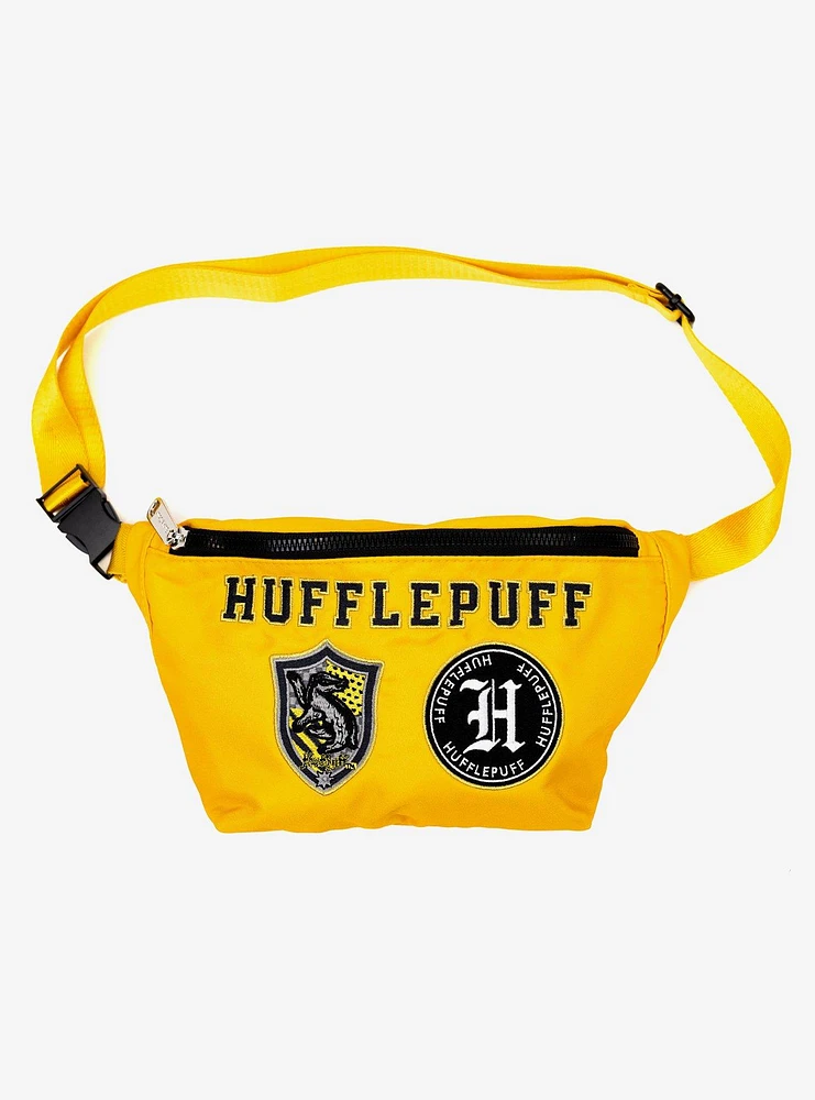 Harry Potter Hufflepuff Patches Embroidered Yellow Canvas Fanny Pack