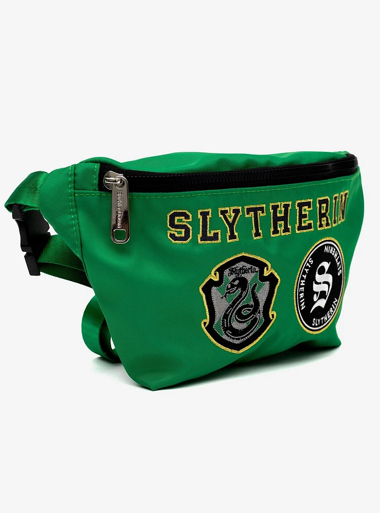 Harry Potter Slytherin Patches Embroidered Green Canvas Fanny Pack