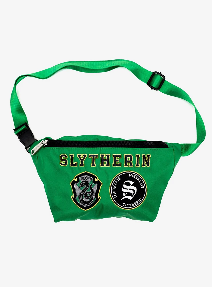 Harry Potter Slytherin Patches Embroidered Green Canvas Fanny Pack