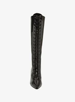 Strange Cvlt Victoria Black Patent Knee-High Boots