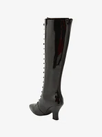 Strange Cvlt Victoria Black Patent Knee-High Boots