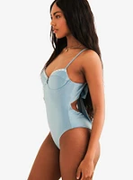 Dippin' Daisy's Happy Life Back Bow Swim One Piece Baby Blue