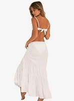 Dippin' Daisy's Claire Tiered Maxi Skirt White