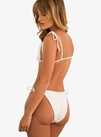 Dippin' Daisy's Ellie Tie Front Triangle Swim Top White