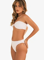 Dippin' Daisy's Bunny Knotted Bandeau Swim Top White