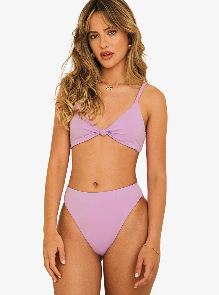 Dippin' Daisy's Zen Knotted Triangle Swim Top Lavender