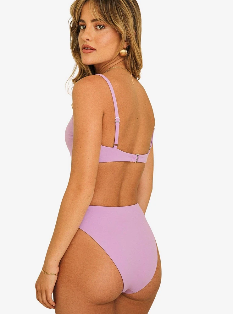 Dippin' Daisy's Zen Knotted Triangle Swim Top Lavender