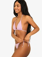 Dippin' Daisy's Palm Tie Back Triangle Swim Top Lavender