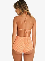 Dippin' Daisy's Christina Tie Bandeau Swim Top Orange Soda