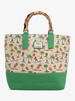 Loungefly Disney Lilo & Stitch Beach Scenes Allover Print Canvas Tote Bag - BoxLunch Exclusive