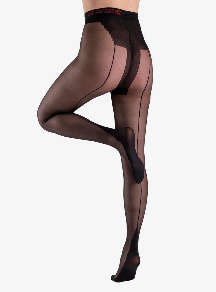 LECHERY Black RHT Backseam Tights