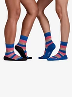 Stripes Sheer Crew Socks (2 Pairs)