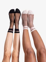 Fearless & Boss Lady Sheer Crew Socks (2 Pairs)