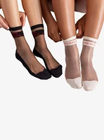 MyLECHERY & You're Beautiful Sheer Crew Socks (2 Pairs)