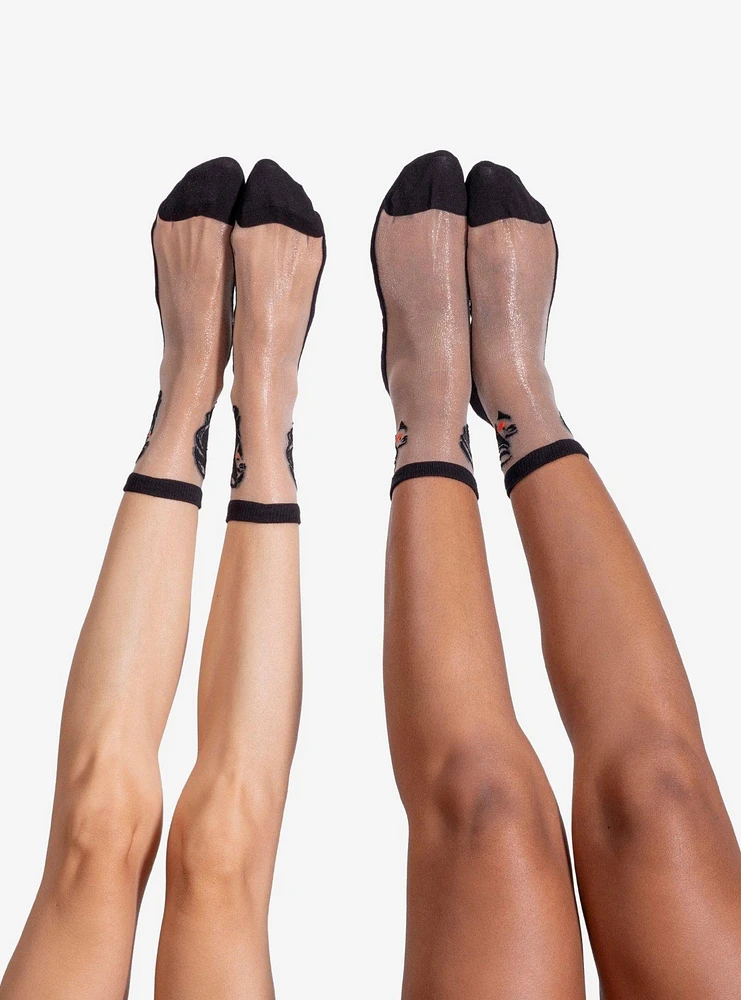 LECHERY Femme Fatale Sheer Crew Socks (2 Pairs)