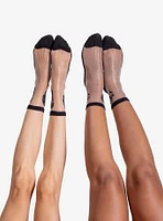 Femme Fatale Sheer Crew Socks (2 Pairs)