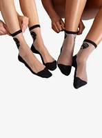 Femme Fatale Sheer Crew Socks (2 Pairs)