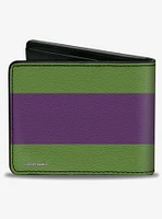 Transformers Decepticon Shield and Stripe Green Purple White Bifold Wallet