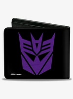 Transformers Decepticon Shield Black Purple Bifold Wallet