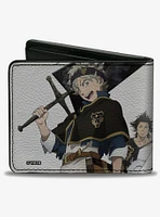 Black Clover Asta Yami and Noelle Group Pose Gray Bifold Wallet