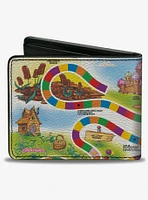 Candy Land Queen Frostine Game Path and Lands Multi Color Bifold Wallet