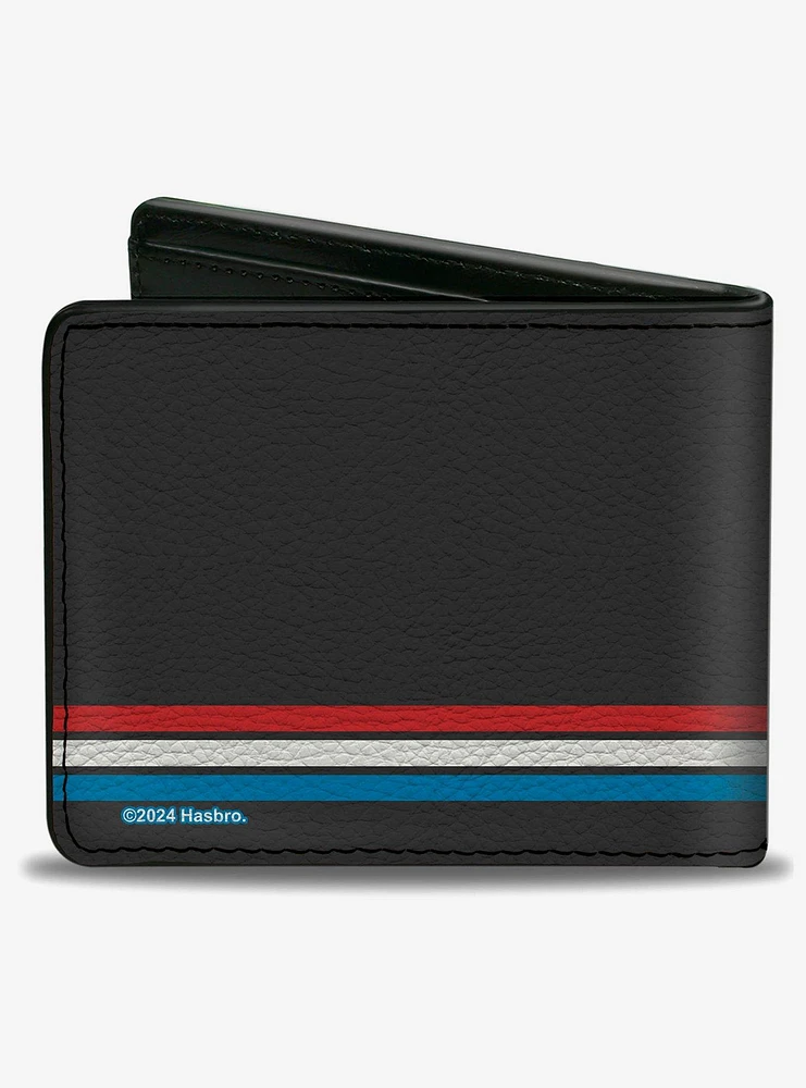 GI Joe Title Logo Stripe Black Red White Blue Bifold Wallet