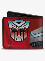 Transformers Optimus Prime Semi Truck and Autobot Shield Reds Bifold Wallet