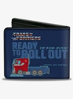 Transformers Optimus Prime Autobot Ready To Roll Out Blues Bifold Wallet