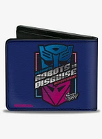 Transformers Autobots Decepticons Robots in Disguise Blues Bifold Wallet