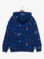 Disney Lilo & Stitch Floral Characters Allover Print Hoodie - BoxLunch Exclusive