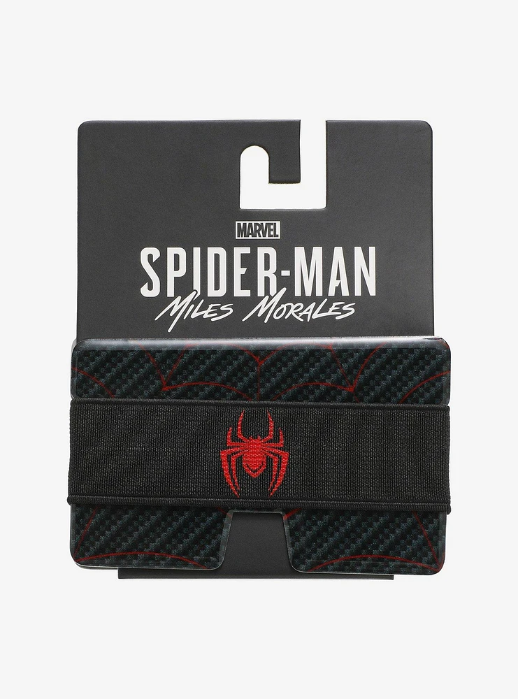 Marvel Spider-Man Miles Morales Elastic Band Metal Cardholder